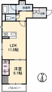 シャーメゾン ラ メール【3階】の間取り
