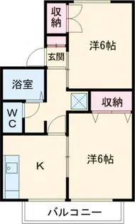 クレアール南B【2階】の間取り