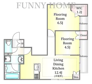 ファルベ千歳台【2階】の間取り