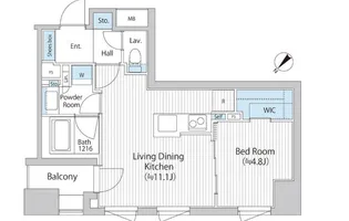東京都中央区日本橋浜町3【マンション】の間取り