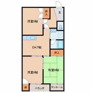 第2ハイツグロリヤ【3階】の間取り