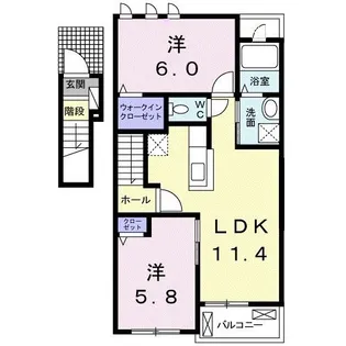 カントリーブライト C【2階】の間取り