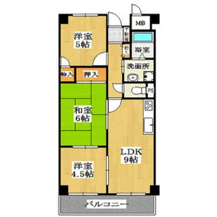 久光マンション【3階】の間取り