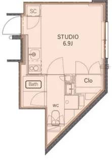 PRATIQUE KAGURAZAKA west プラティーク神楽坂w【3階】の間取り