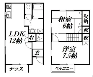 静岡県浜松市中央区大平台3【一戸建】の間取り