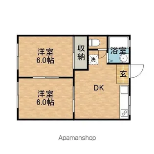 リリーベル【1階】の間取り