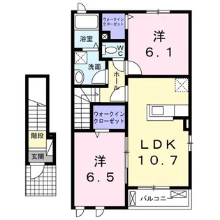 Le・chanvreII【2階】の間取り