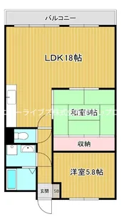 バーンフリート寝屋川【5階】の間取り
