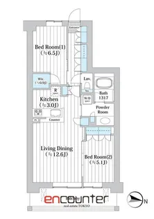 アビティグランデ砧【2階】の間取り