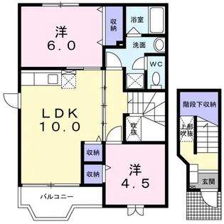茨城県結城市みどり町1【アパート】の間取り