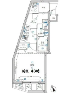 東京都板橋区赤塚新町2【マンション】の間取り