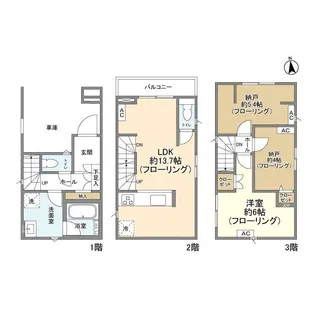 千葉県市川市真間2【一戸建】の間取り