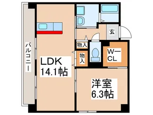 ルナ・エスパシオ【4階】の間取り