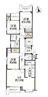 東京都新宿区北新宿3【マンション】の間取り