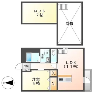 ZIPTOWN(ジップタウン)【3階】の間取り