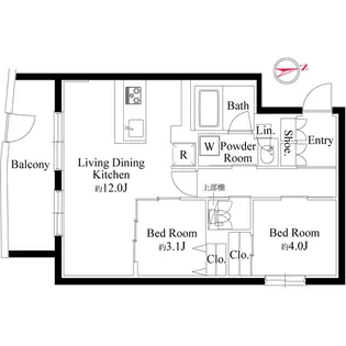 ルネサンスコート目黒南【1階】の間取り