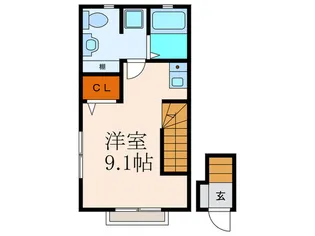 シャイニング駒沢【2階】の間取り