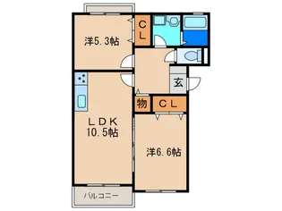 福岡県北九州市八幡西区木屋瀬2【マンション】の間取り