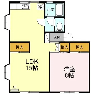 アメニティ津志田 B【1階】の間取り