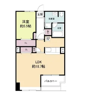 レジディア天神南【12階】の間取り