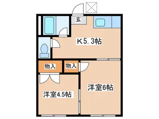 田村ハイツB【1階】の間取り