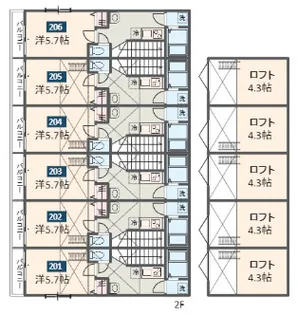 MELDIA小作【2階】の間取り