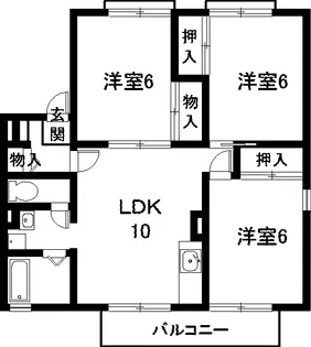 セジュール南アルプスB【1階】の間取り