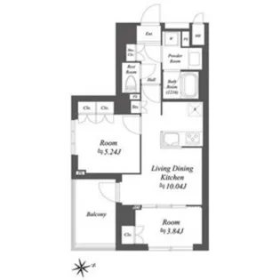 ブランシエスタ荻窪【2階】の間取り