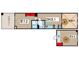 レジデンスシャルマン月島の間取り