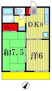 フラッツ上本郷【1階】の間取り