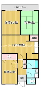 グリーンハイツ門真【2階】の間取り