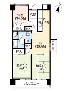 URポートアイランド【6階】の間取り