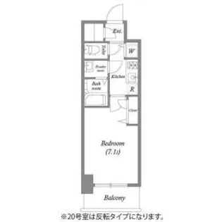 プランドール北浜【7階】の間取り