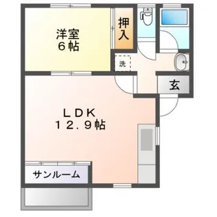 グリーンクサカベ【2階】の間取り