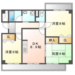 グリーンハイム千里南が丘【3階】の間取り