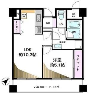 渋谷スカイレジテル【6階】の間取り