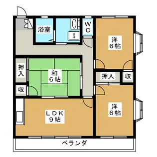 サンパレス池ヶ谷【1階】の間取り