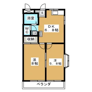 メゾンローズ【2階】の間取り
