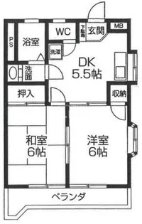 ビューハイツ司【3階】の間取り
