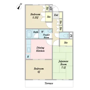 清松ハイム【1階】の間取り