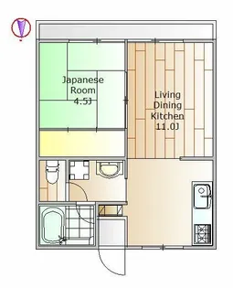 祐天寺コートハウス【2階】の間取り