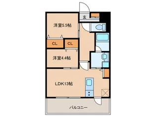 CRESCENT六本松南【2階】の間取り