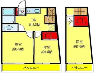 パラゼット堀船の間取り