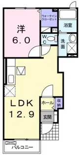 ワンネスサピーA【1階】の間取り