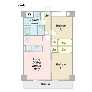 メゾン ド オルジェ【2階】の間取り