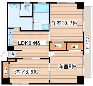 ヴィラ・サンタクララ【7階】の間取り