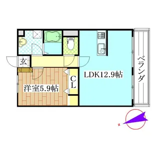 HapiLien鷹尾の杜【2階】の間取り