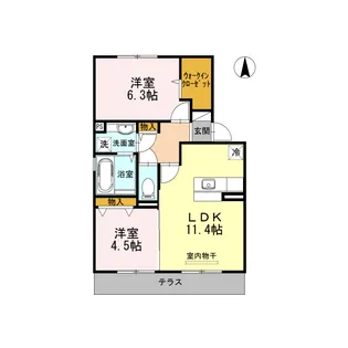 グランユニティー A棟【1階】の間取り