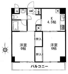 ドミール三高【3階】の間取り