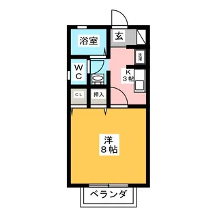 プリンシア’98A【2階】の間取り